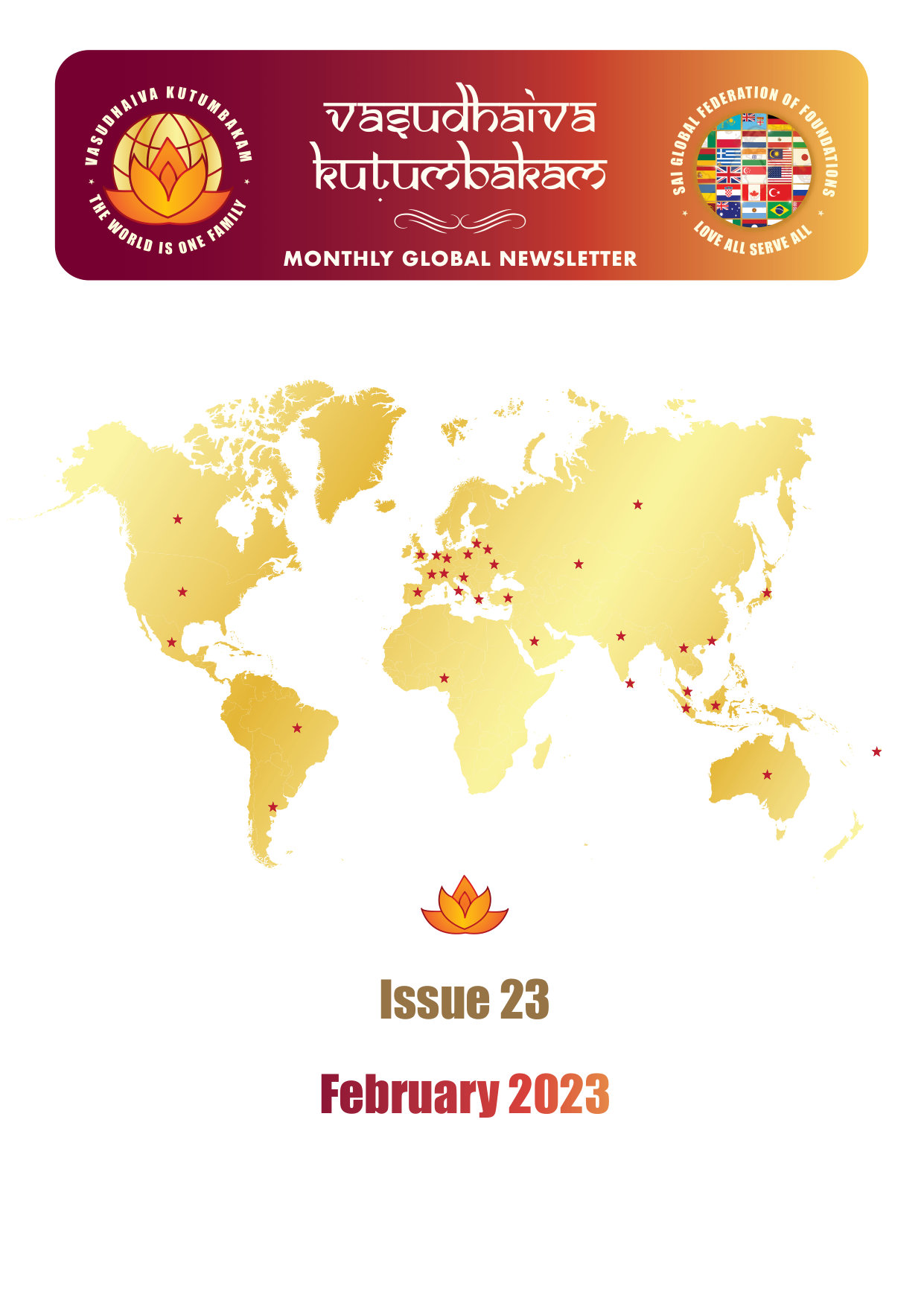 VASUDHAIVA KUTUMBAKAM FEB 2023 — newsletter cover